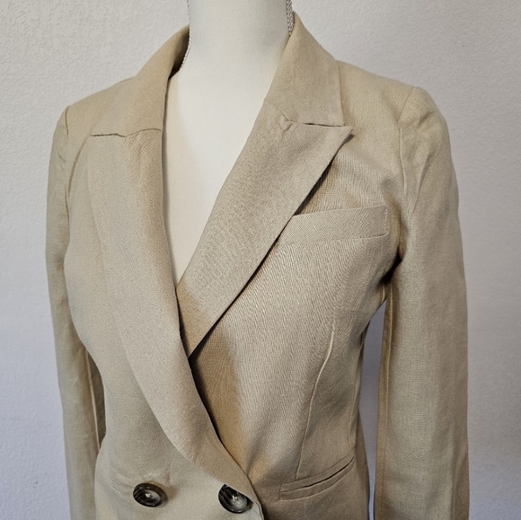Jason Wu Khaki Linen Blazer Women's Size Small NWT - Picture 11 of 12